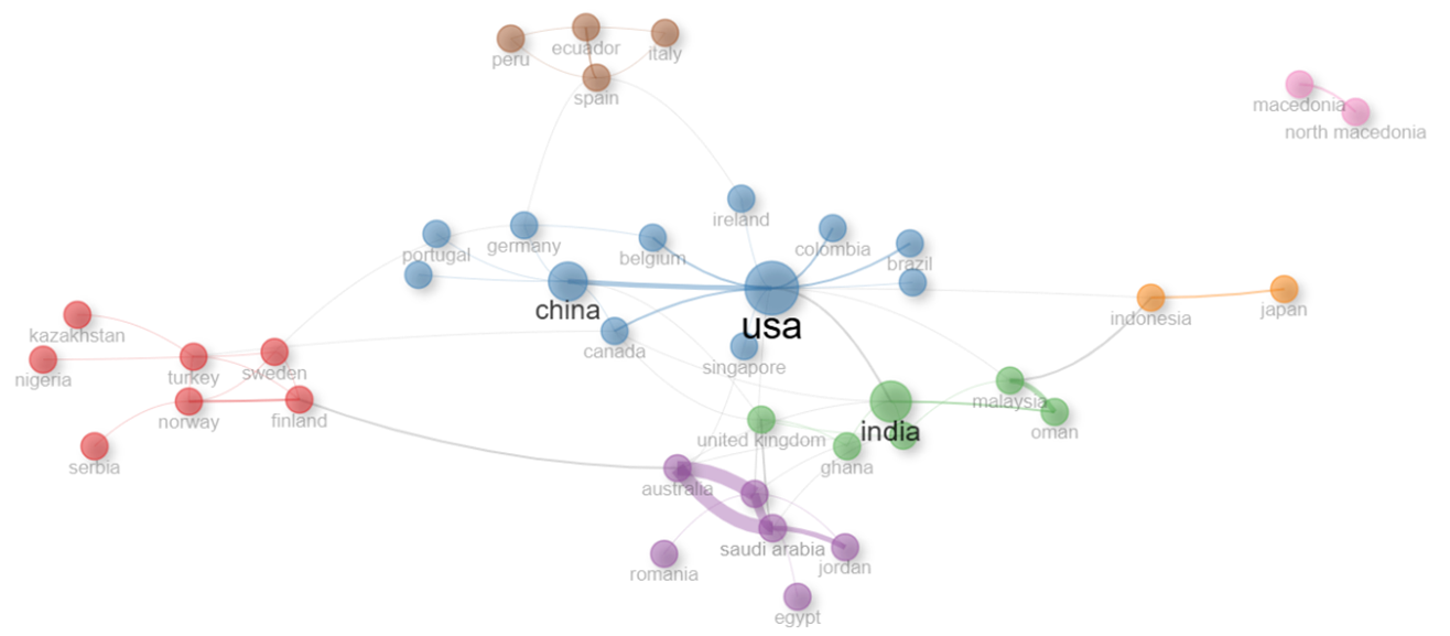 Fig. 4. International Collaboration Network